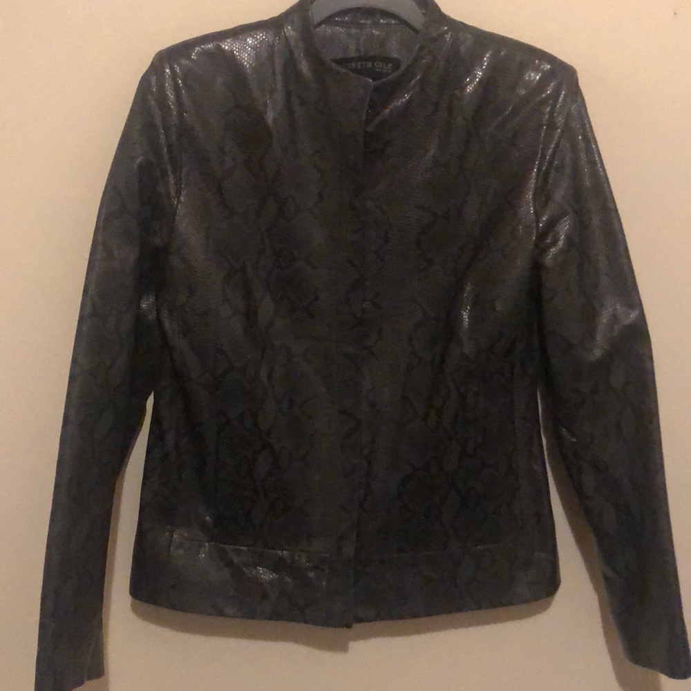 Kenneth Cole Genuine Leather Snakeskin Jacket